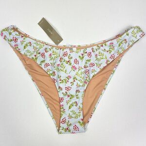 J. Crew Bikini Bottom Women Sz Medium Curved High Waist Cheeky Meadow Floral NWT